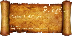 Pinkert Áron névjegykártya